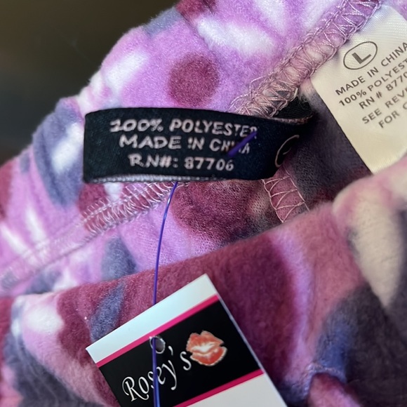 Large purple pajama pants. NEW WITH TAGS. - Picture 3 of 3